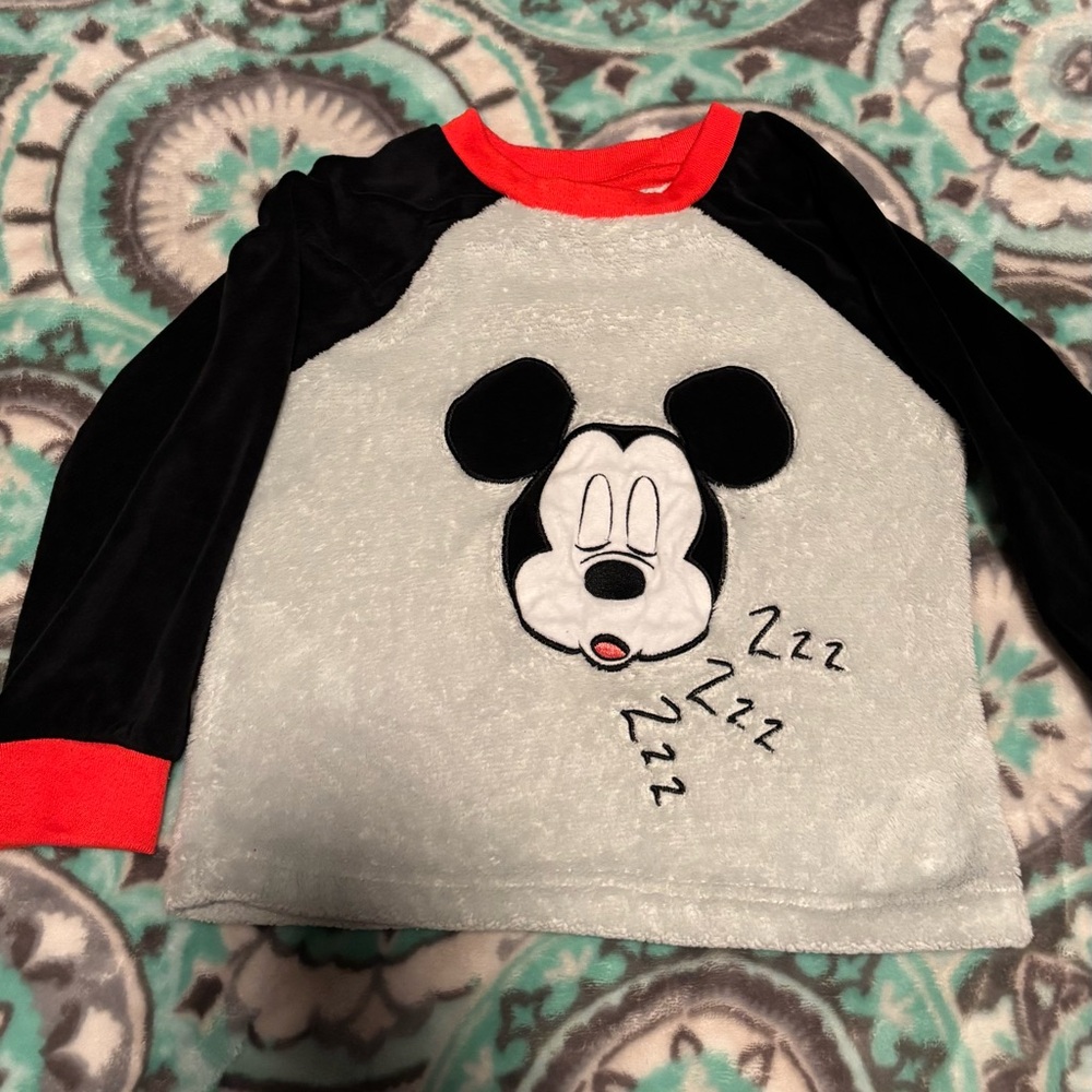Disney Mickey Mouse Kids Long Sleeve pullover - Black, White, and Red